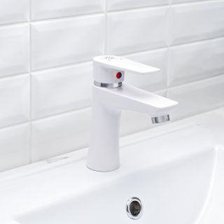 Смеситель для раковины РМС PL6-001F белый